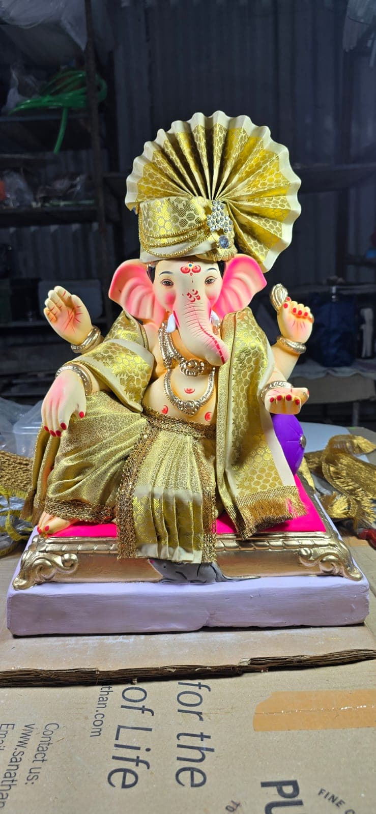 Ganesha Idol 08 (GSK-008) handcrafted Ganesha idol